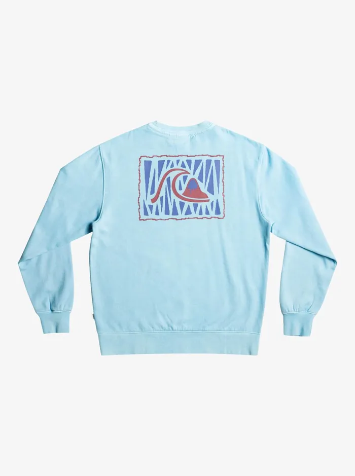 Men Quiksilver Sweatshirts and Hoodies Neon Slab Sweatshirt Sky Blue Men Quiksilver Sweatshirts and Hoodies Neon Slab Sweatshirt Sky Blue