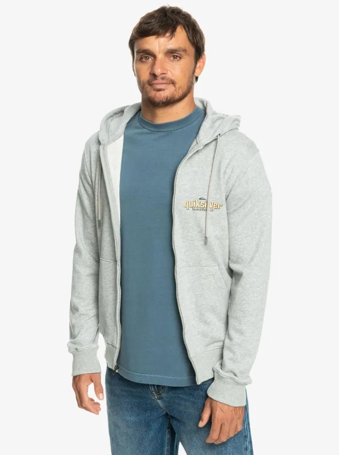 Men Quiksilver Sweatshirts and Hoodies Quik Words ZipUp Hoodie Light Grey Heather Men Quiksilver Sweatshirts and Hoodies Quik Words ZipUp Hoodie Light Grey Heather