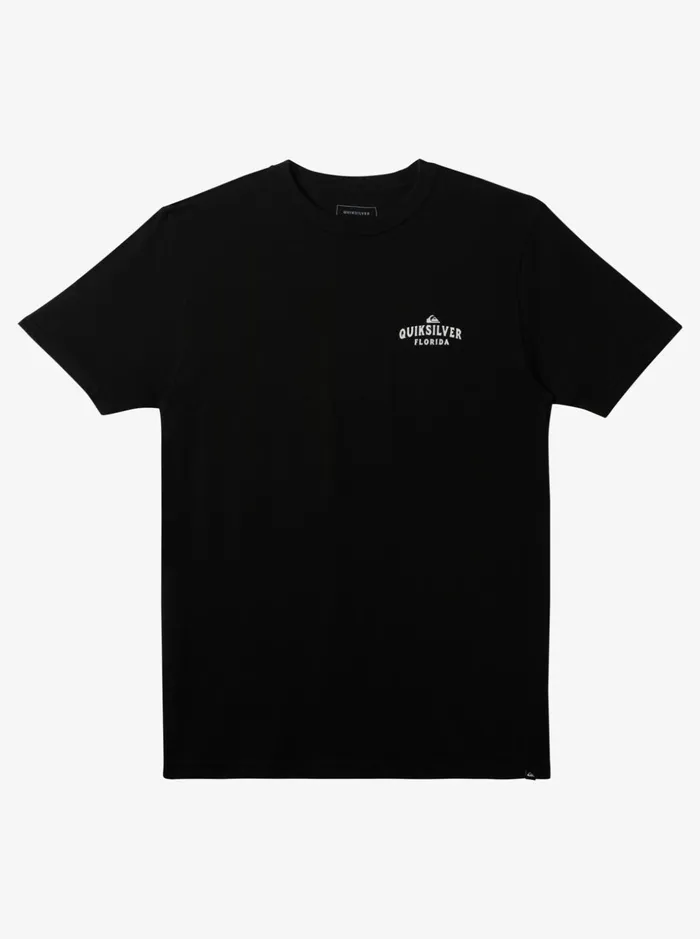 Men Quiksilver Tees Florida Coast To Coast TShirt Black