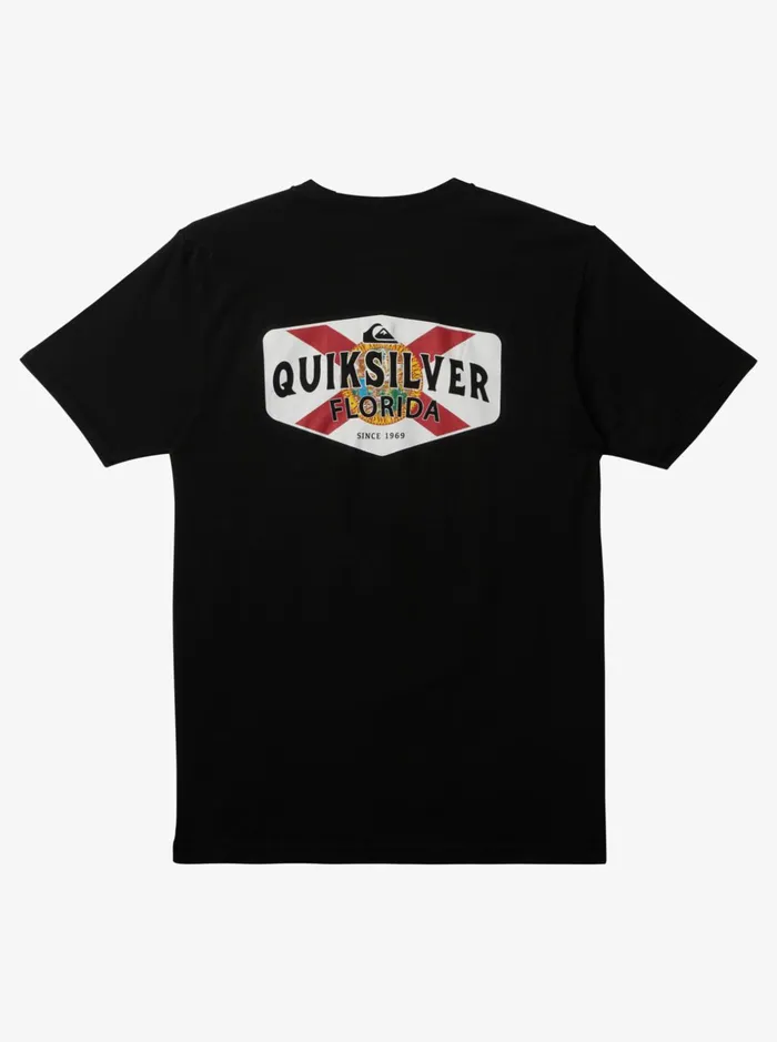 Men Quiksilver Tees Florida Coast To Coast TShirt Black Men Quiksilver Tees Florida Coast To Coast TShirt Black