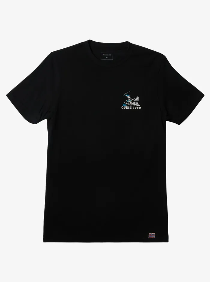 Men Quiksilver Tees Hawaii Myths And Legends TShirt Black