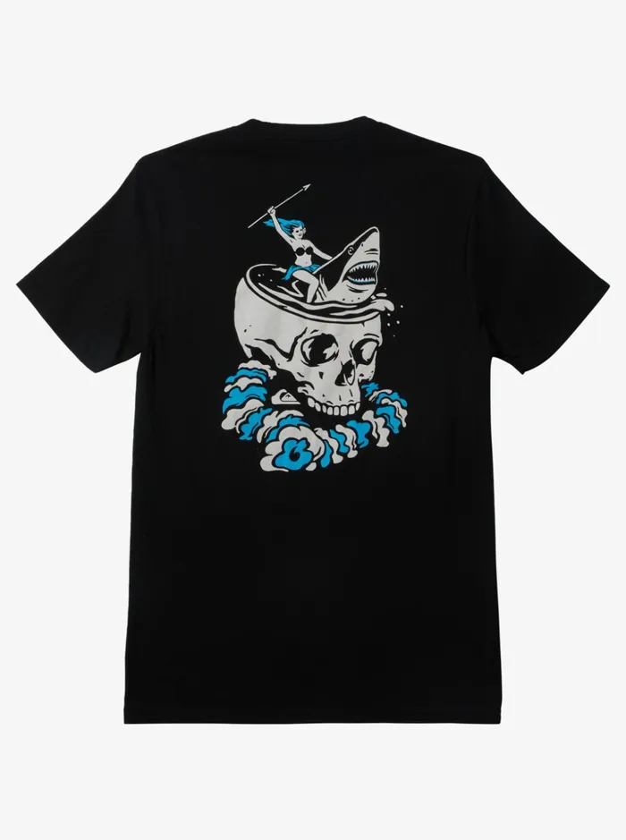 Men Quiksilver Tees Hawaii Myths And Legends TShirt Black Men Quiksilver Tees Hawaii Myths And Legends TShirt Black