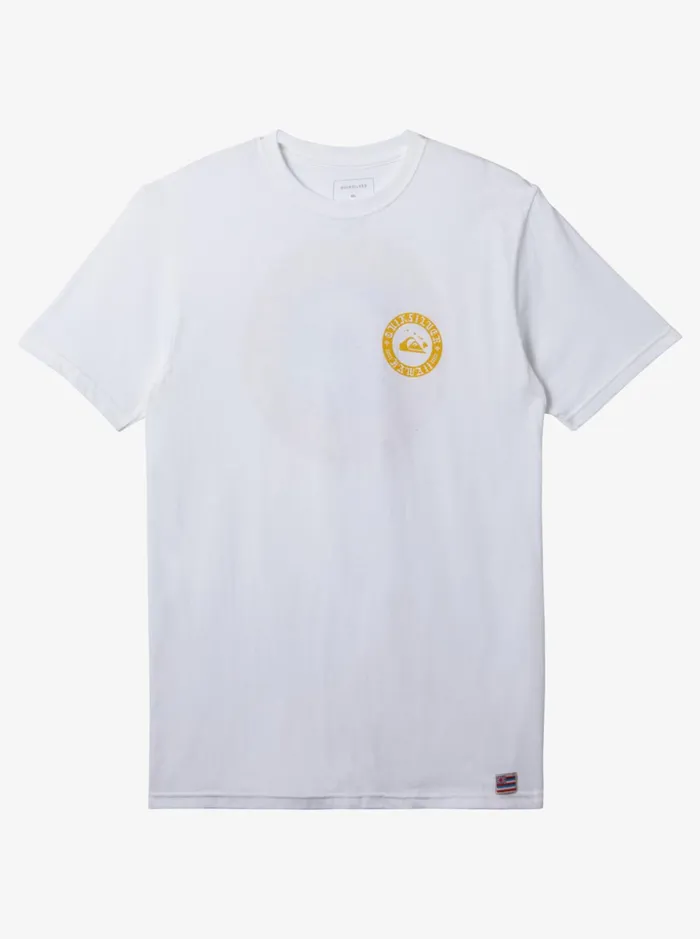 Men Quiksilver Tees Hawaii Wall Of Water TShirt White
