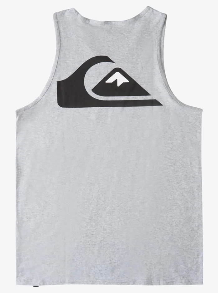 Men Quiksilver Tees Logo Back Tank Athletic Heather Men Quiksilver Tees Logo Back Tank Athletic Heather