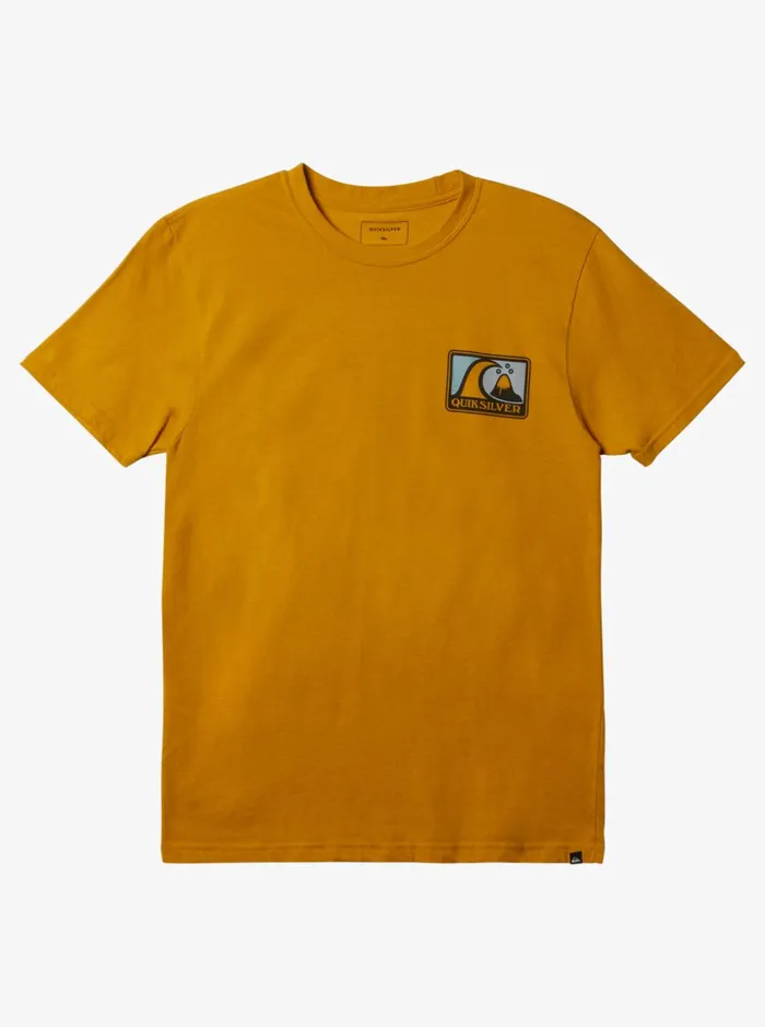 Men Quiksilver Tees Mellow Bubble Mod TShirt Nugget Gold Heather