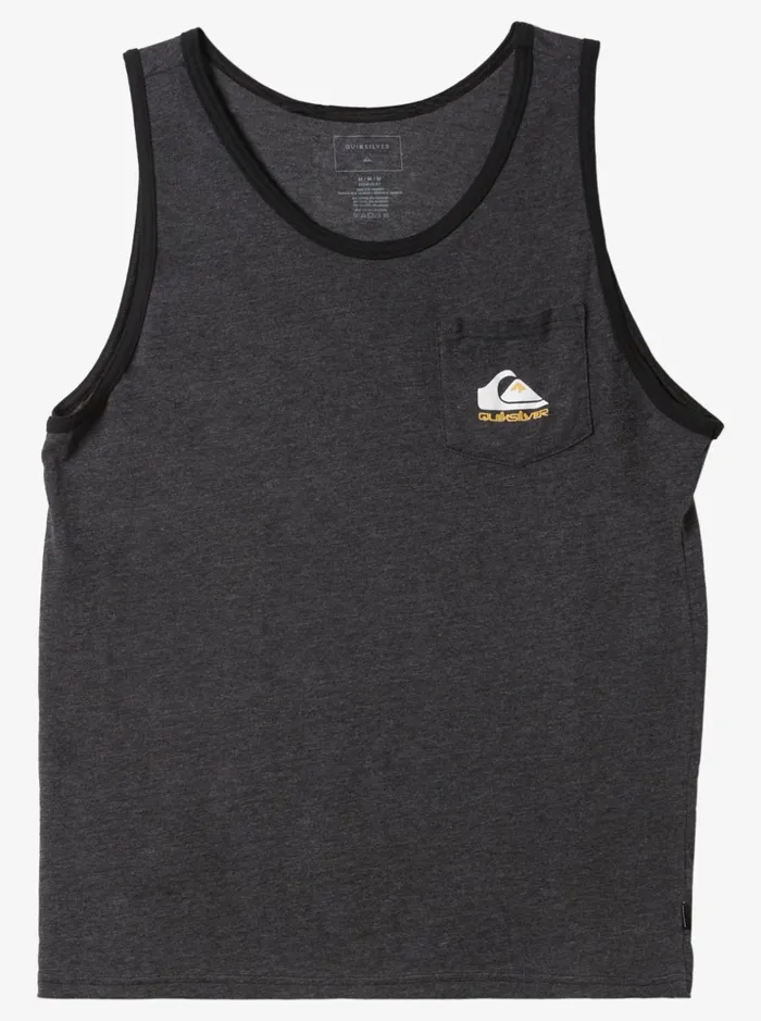 Men Quiksilver Tees Omni Pocket Tank Tshirt Charcoal Heather