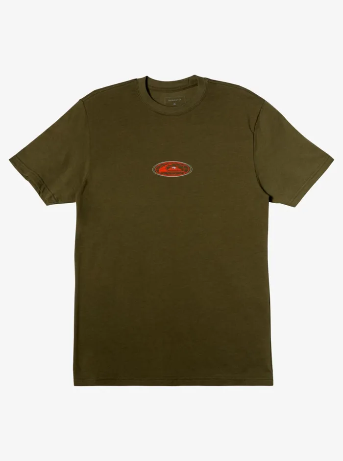 Men Quiksilver Tees On The Grid Tshirt Four Leaf Clover