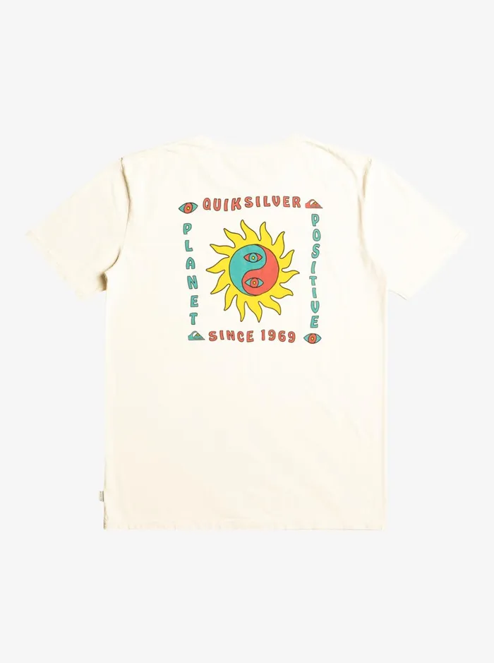 Men Quiksilver Tees Planet Positive TShirt Birch Men Quiksilver Tees Planet Positive TShirt Birch