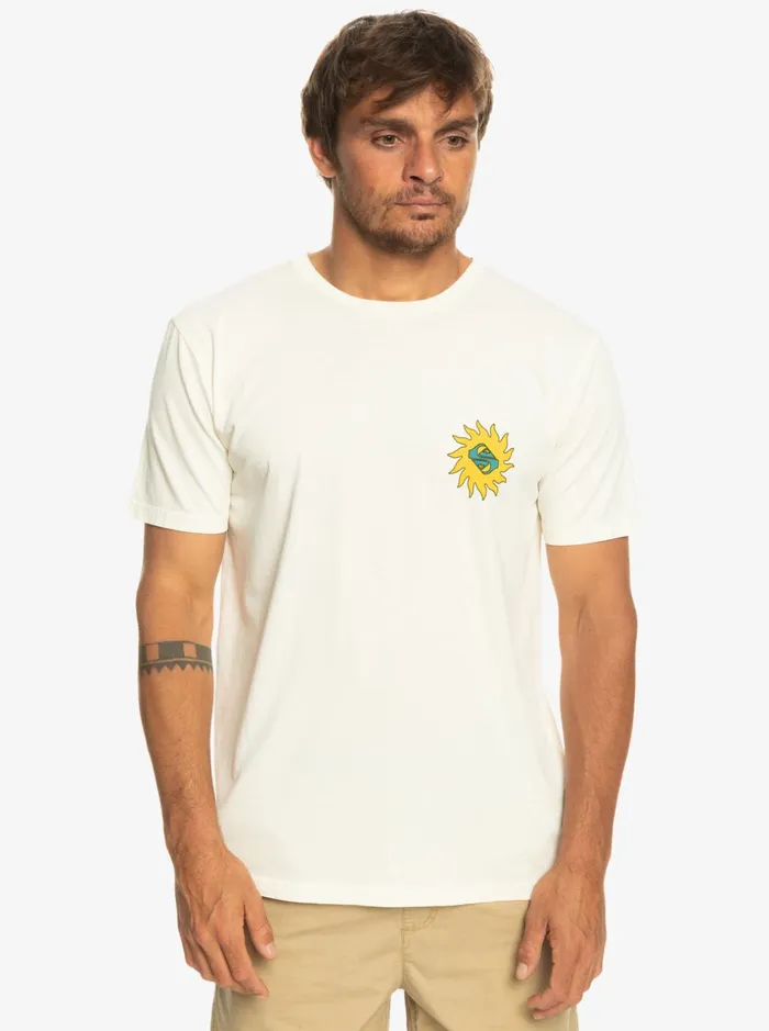 Men Quiksilver Tees Planet Positive TShirt Birch Men Quiksilver Tees Planet Positive TShirt Birch