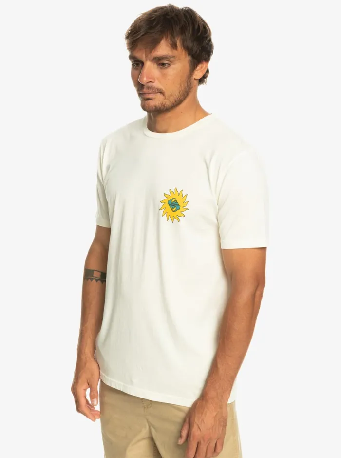 Men Quiksilver Tees Planet Positive TShirt Birch Men Quiksilver Tees Planet Positive TShirt Birch