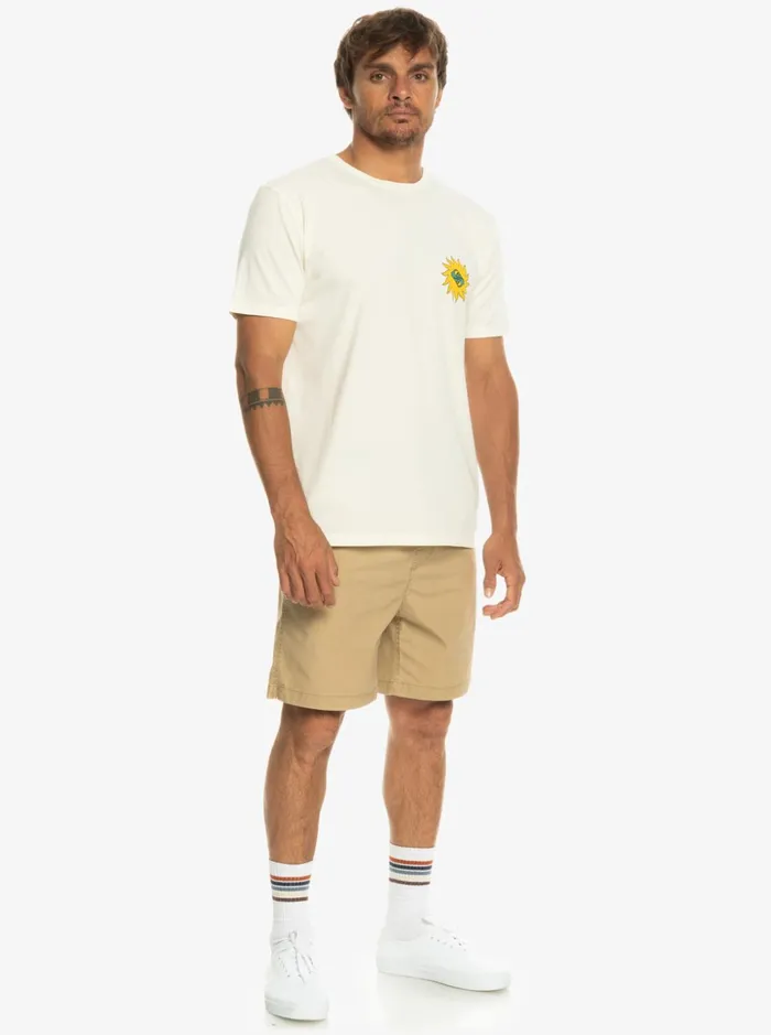 Men Quiksilver Tees Planet Positive TShirt Birch Men Quiksilver Tees Planet Positive TShirt Birch