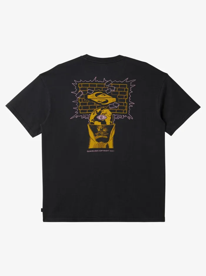 Men Quiksilver Tees Power Trip TShirt Black Men Quiksilver Tees Power Trip TShirt Black