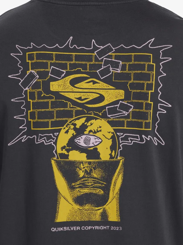 Men Quiksilver Tees Power Trip TShirt Black Men Quiksilver Tees Power Trip TShirt Black