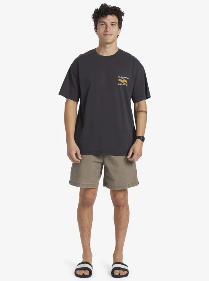 Men Quiksilver Tees Power Trip TShirt Black Men Quiksilver Tees Power Trip TShirt Black