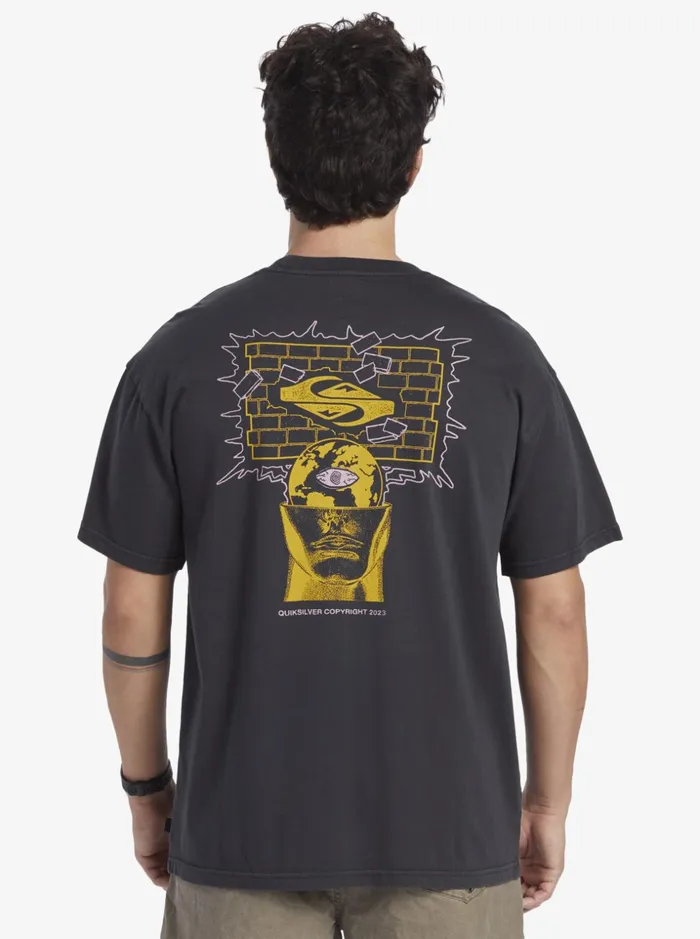 Men Quiksilver Tees Power Trip TShirt Black Men Quiksilver Tees Power Trip TShirt Black