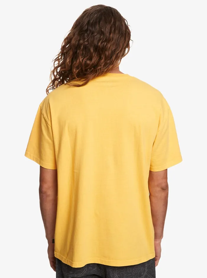 Men Quiksilver Tees Quik International TShirt Yolk Yellow Men Quiksilver Tees Quik International TShirt Yolk Yellow