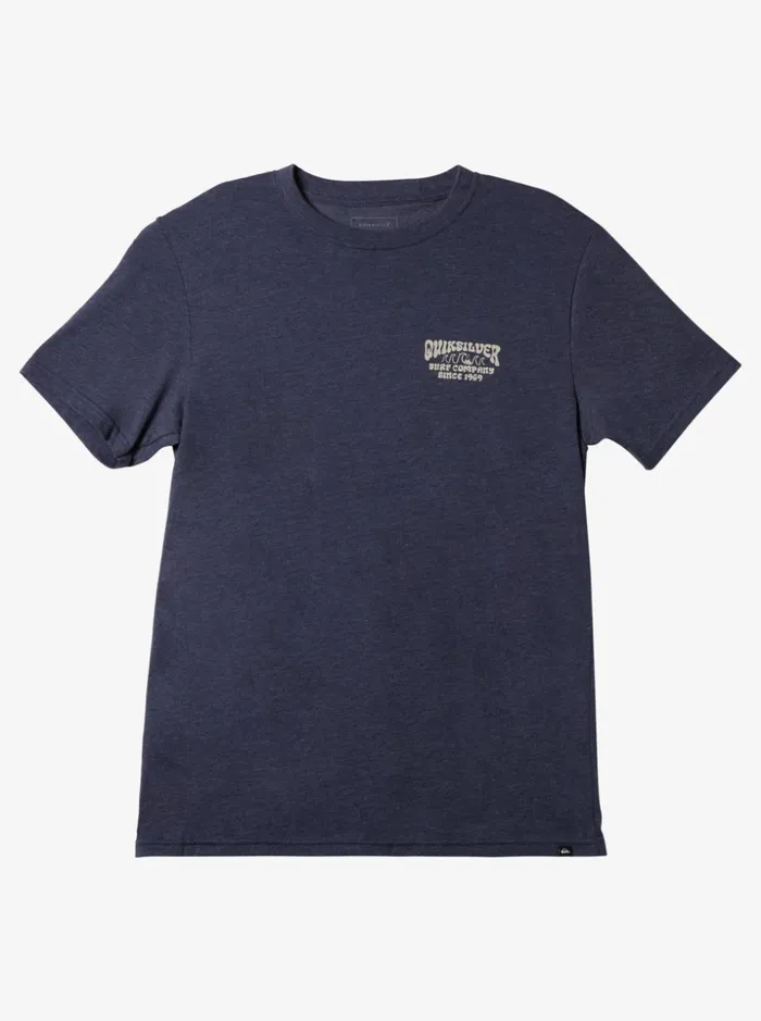 Men Quiksilver Tees Quik Lockup Mod TShirt Navy Blazer Heather