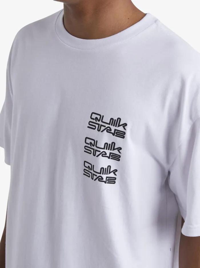 Men Quiksilver Tees Quik X Stab TShirt White Men Quiksilver Tees Quik X Stab TShirt White