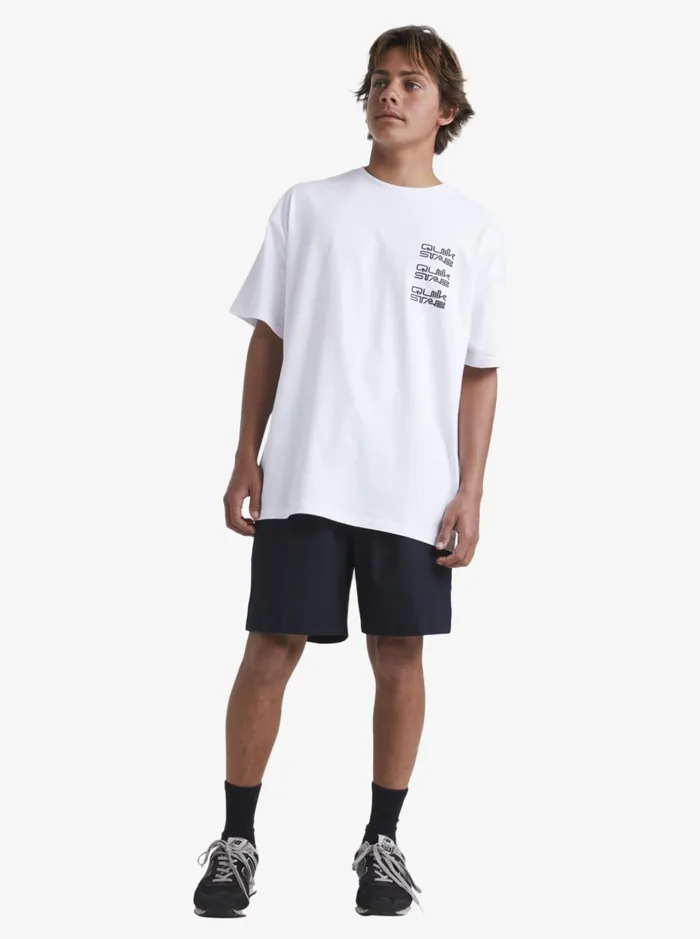Men Quiksilver Tees Quik X Stab TShirt White Men Quiksilver Tees Quik X Stab TShirt White