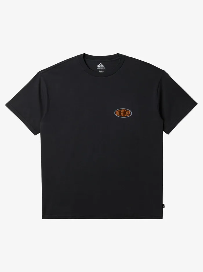 Men Quiksilver Tees Real Surfin TShirt Black
