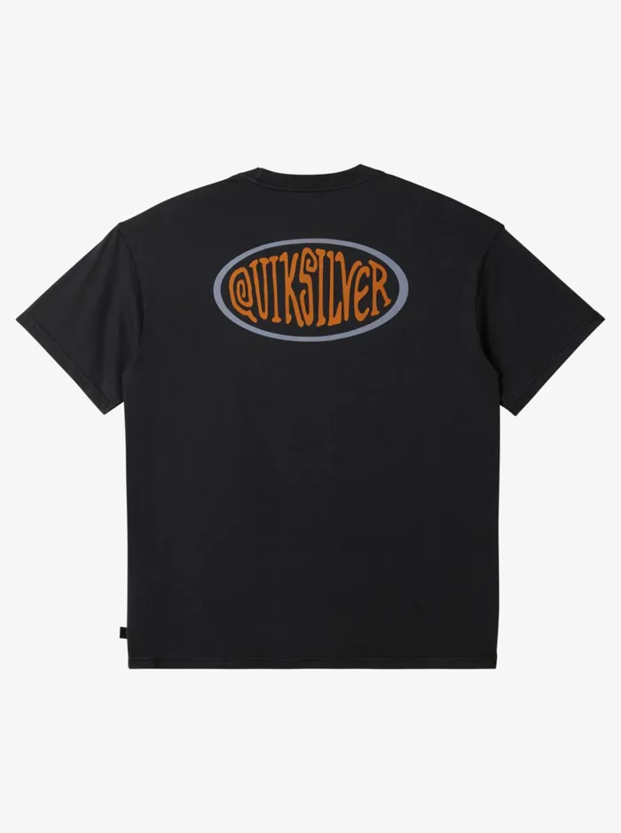 Men Quiksilver Tees Real Surfin TShirt Black Men Quiksilver Tees Real Surfin TShirt Black