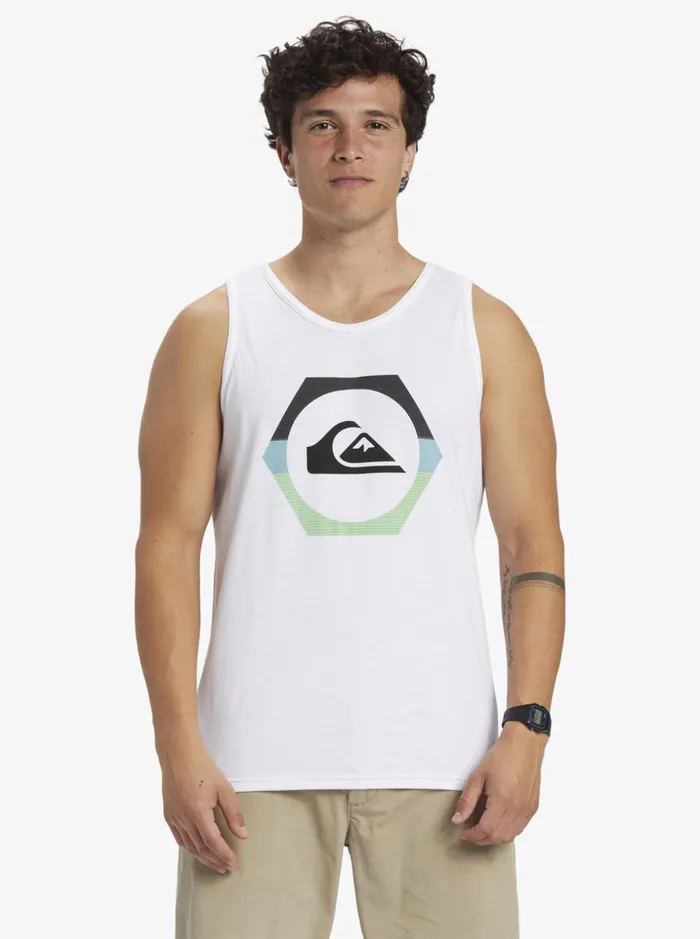 Men Quiksilver Tees Shapeshifter Tank White Men Quiksilver Tees Shapeshifter Tank White
