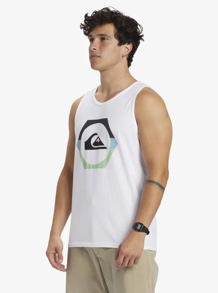 Men Quiksilver Tees Shapeshifter Tank White Men Quiksilver Tees Shapeshifter Tank White