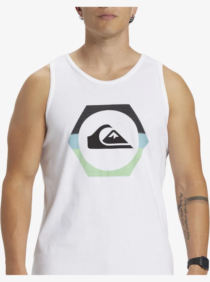 Men Quiksilver Tees Shapeshifter Tank White Men Quiksilver Tees Shapeshifter Tank White