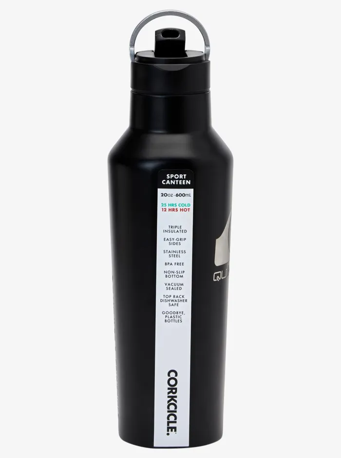 Men Quiksilver Water Bottles Quiksilver X Corkcicle Water Bottle Black Men Quiksilver Water Bottles Quiksilver X Corkcicle Water Bottle Black