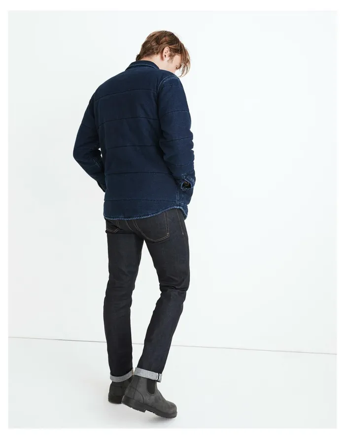 Men Quilted Indigo Shirt Jacket Berry Wash Madewell Jackets Men Quilted Indigo Shirt Jacket Berry Wash Madewell Jackets