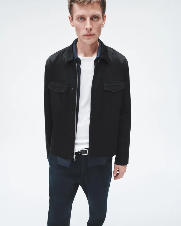 Men Rag and Bone Coats and Jackets Archive Cotton Garage Jacket Black Men Rag and Bone Coats and Jackets Archive Cotton Garage Jacket Black