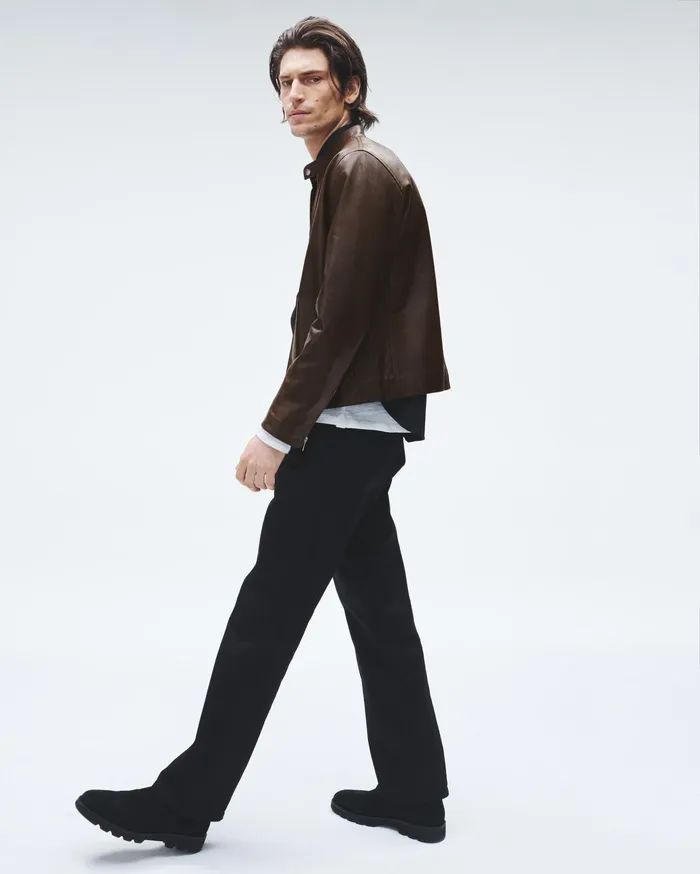 Men Rag and Bone Coats and Jackets Archive Leather Caf Racer Brown