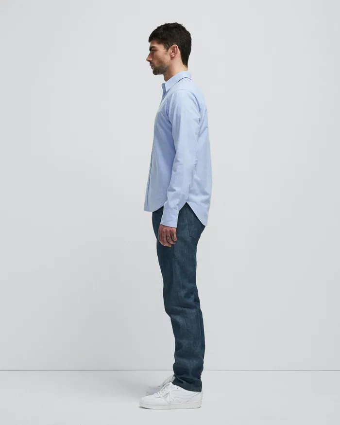 Men Rag and Bone Shirts Fit 2 Engineered Cotton Oxford Shirt Blue Oxford