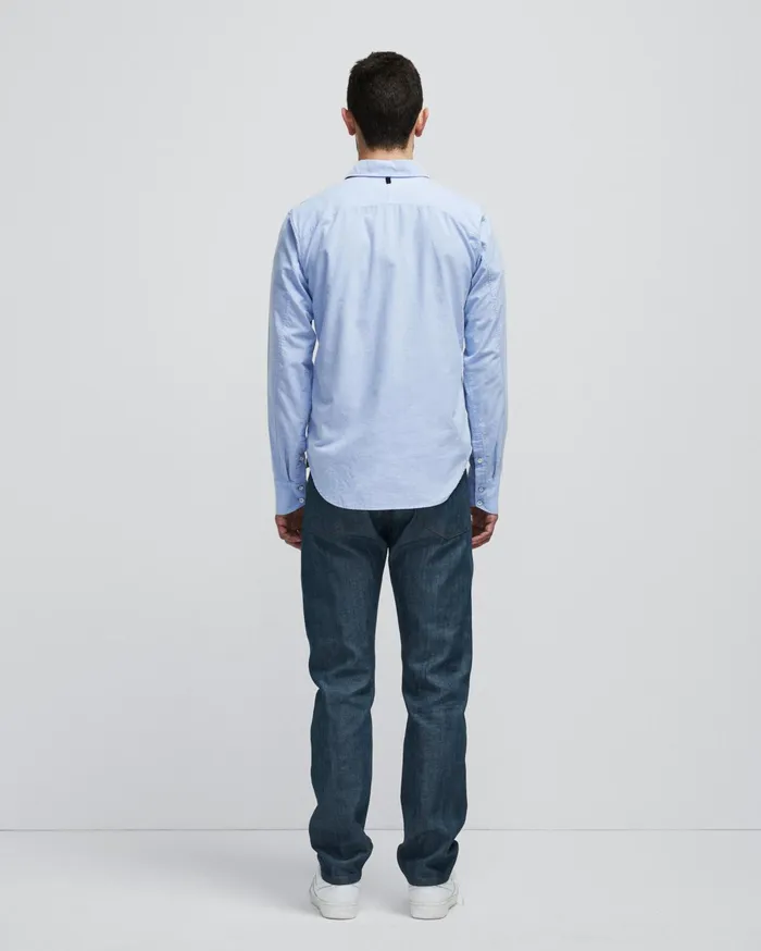 Men Rag and Bone Shirts Fit 2 Engineered Cotton Oxford Shirt Blue Oxford