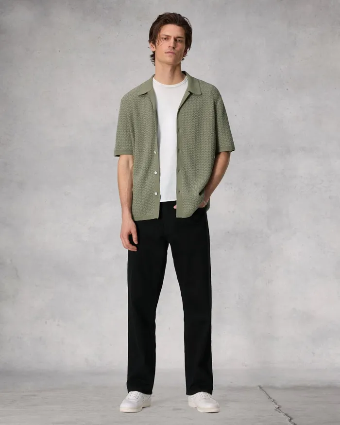 Men Rag and Bone Sweaters Avery Jacquard Zuma Toweling Shirt Vetiver Men Rag and Bone Sweaters Avery Jacquard Zuma Toweling Shirt Vetiver