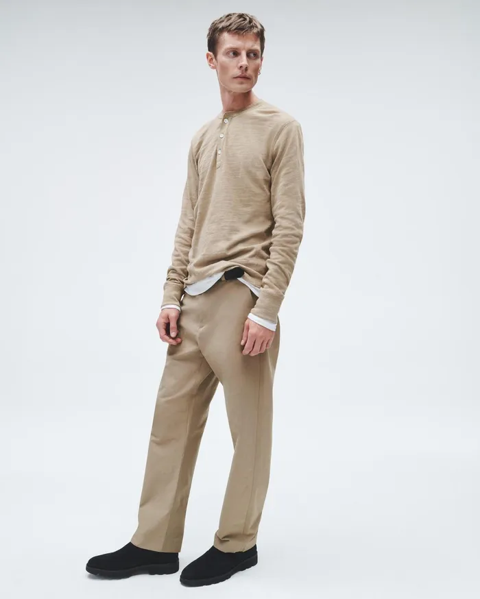 Men Rag and Bone TShirts Classic Flame Henley Taupe Men Rag and Bone TShirts Classic Flame Henley Taupe