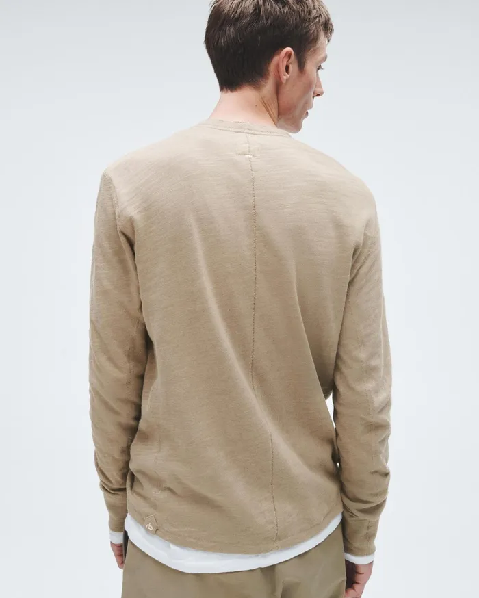 Men Rag and Bone TShirts Classic Flame Henley Taupe Men Rag and Bone TShirts Classic Flame Henley Taupe