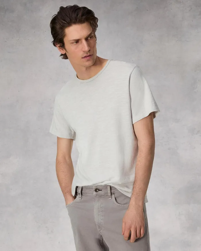 Men Rag and Bone TShirts Classic Flame Tee Light Grey