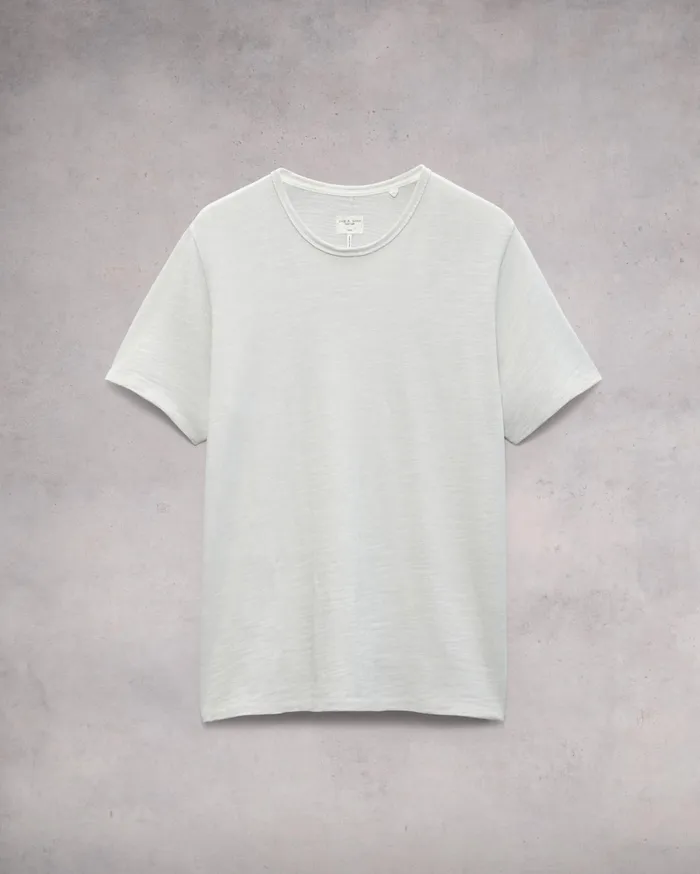 Men Rag and Bone TShirts Classic Flame Tee Light Grey