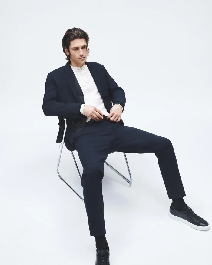 Men Rag and Bone TShirts Classic Long Sleeve Crewneck Henley In Black Men Rag and Bone TShirts Classic Long Sleeve Crewneck Henley In Black