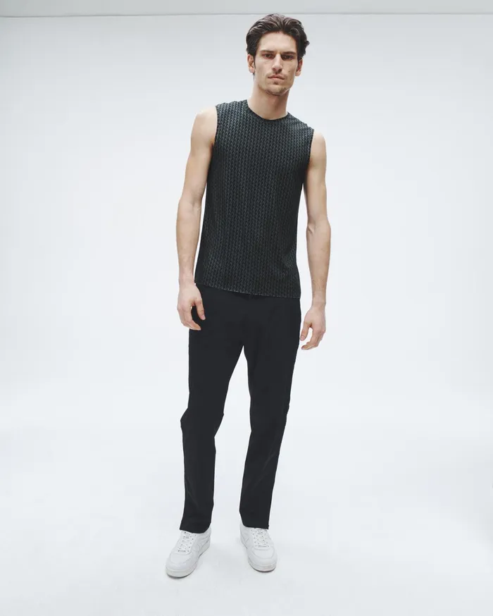 Men Rag and Bone TShirts Pursuit Hayden Tank Black Geometric Stud