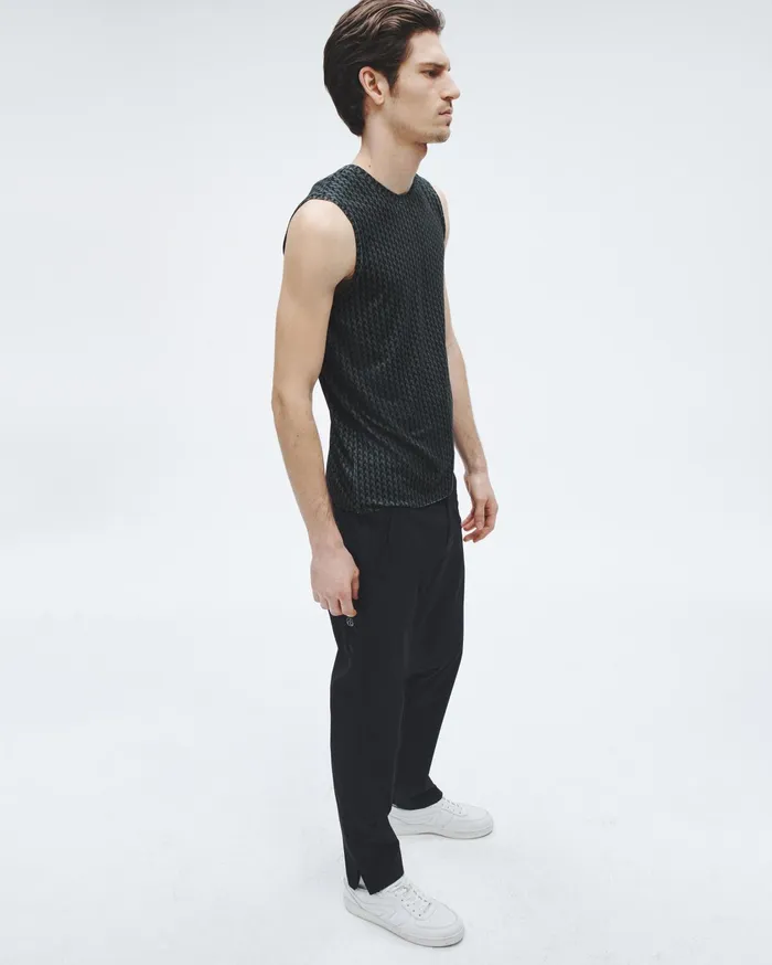 Men Rag and Bone TShirts Pursuit Hayden Tank Black Geometric Stud