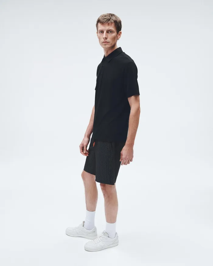 Men Rag and Bone TShirts Pursuit Tech Jersey Polo Black Men Rag and Bone TShirts Pursuit Tech Jersey Polo Black