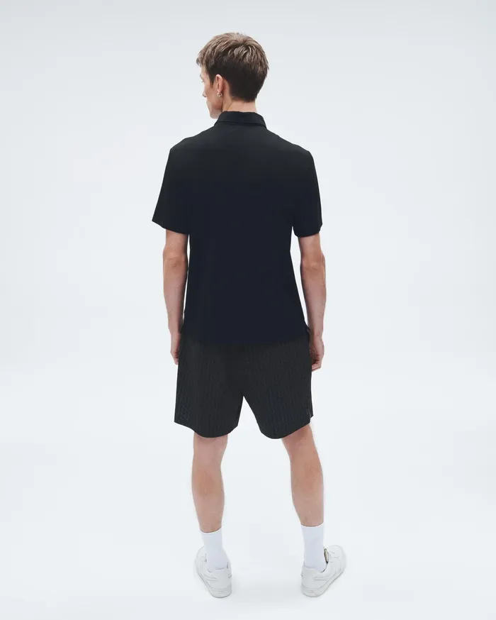 Men Rag and Bone TShirts Pursuit Tech Jersey Polo Black Men Rag and Bone TShirts Pursuit Tech Jersey Polo Black