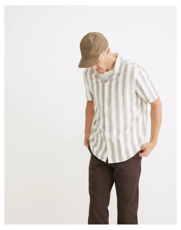 Men Responsible Easy Short Sleeve Shirt In Stripe Capers Madewell Shirts Men Responsible Easy Short Sleeve Shirt In Stripe Capers Madewell Shirts