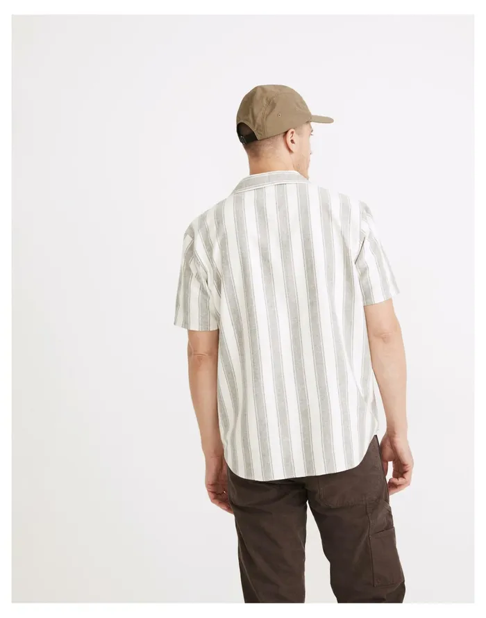 Men Responsible Easy Short Sleeve Shirt In Stripe Capers Madewell Shirts Men Responsible Easy Short Sleeve Shirt In Stripe Capers Madewell Shirts