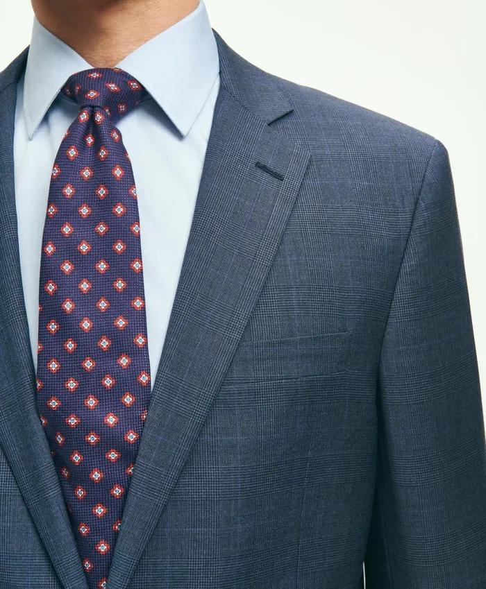Men Regent Fit Check 1818 Suit Navy Brooks Brothers Suits