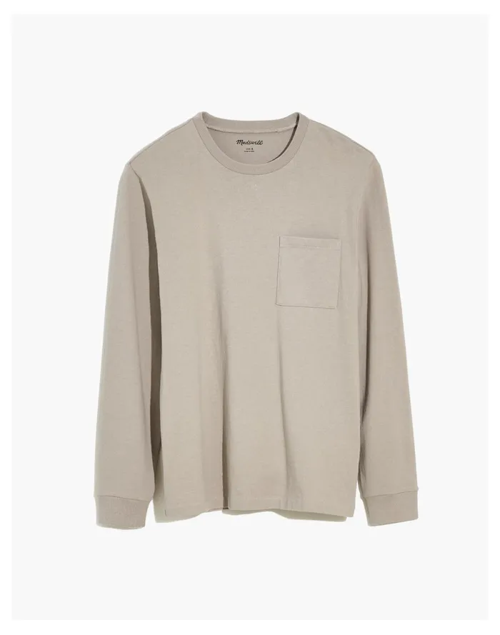Men Relaxed Long Sleeve Tee Steel Dawn Madewell Tees