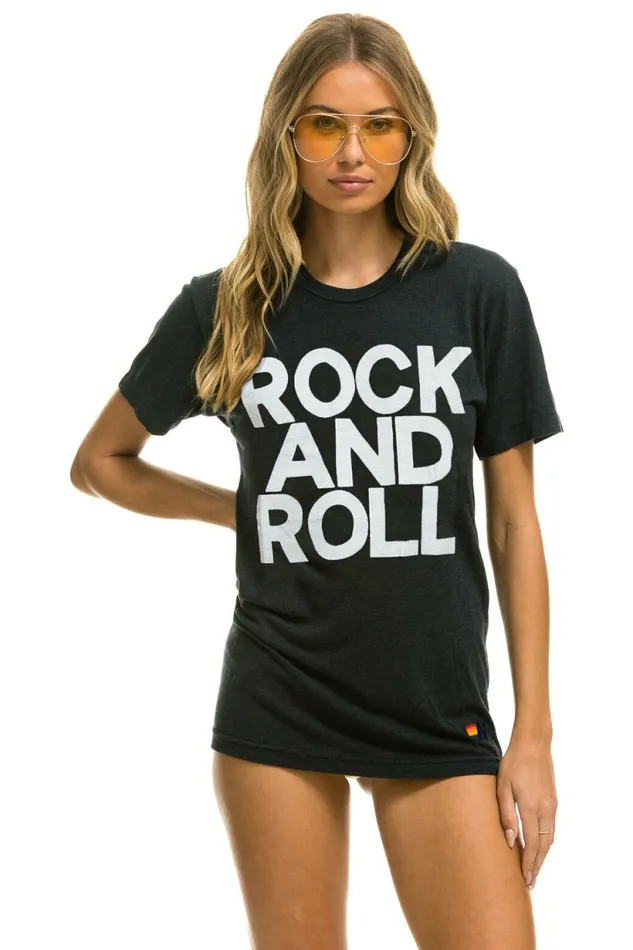 Men ROCK AND ROLL TEE 8211 CHARCOAL Aviator Nation Tees