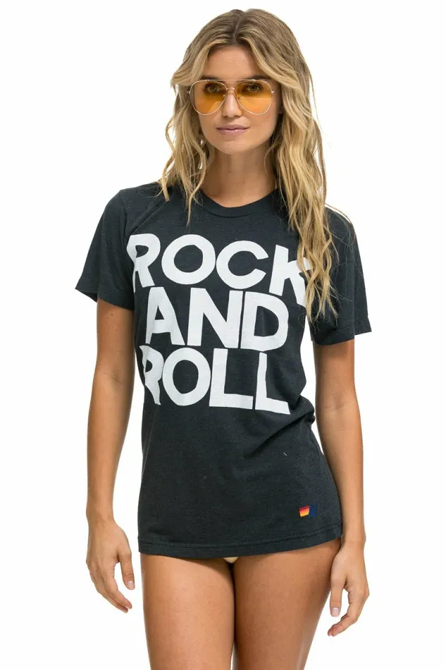 Men ROCK AND ROLL TEE 8211 CHARCOAL Aviator Nation Tees
